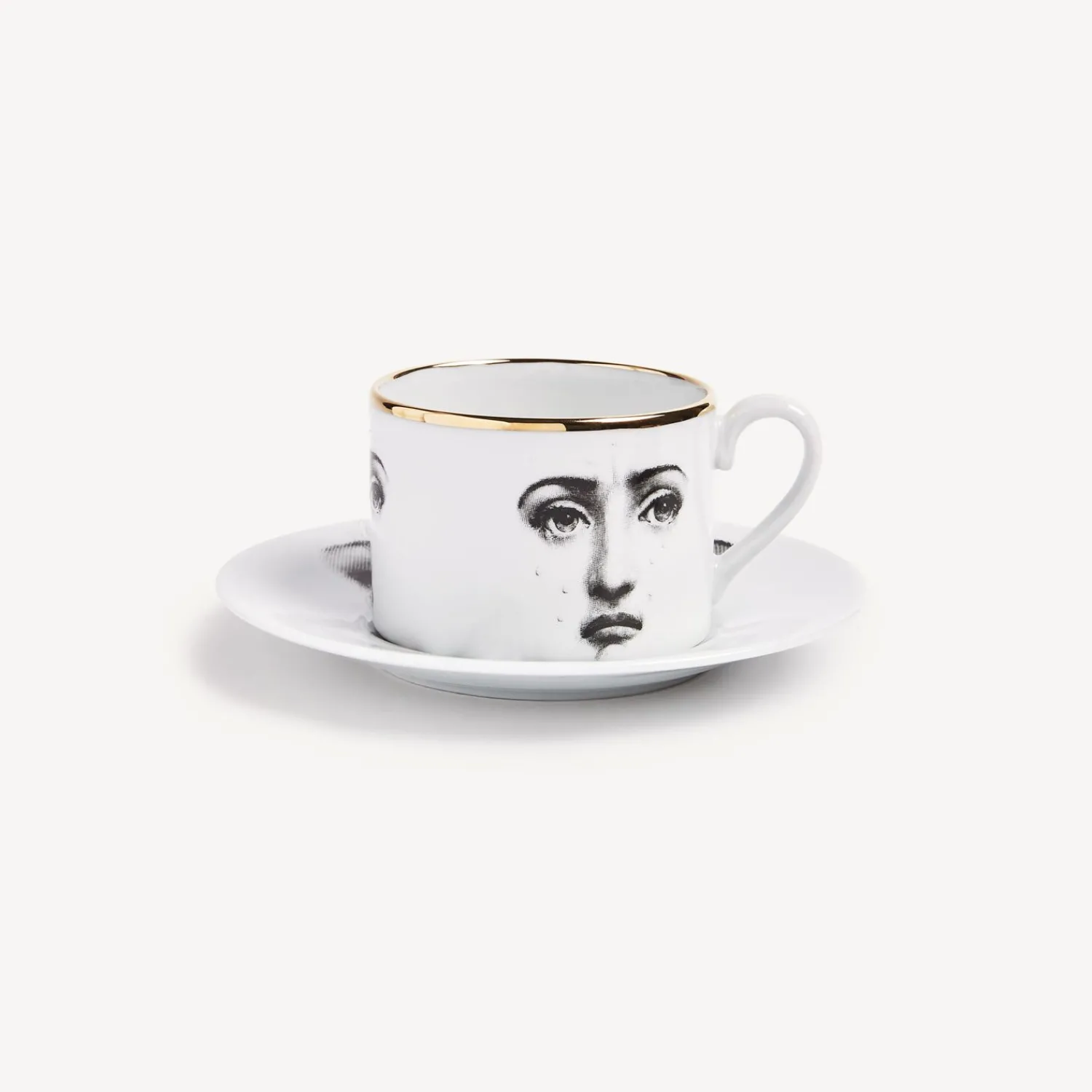 Tea And Coffee Sets<Fornasetti Tea Cup Tema E Variazioni Il Fumo Fa Male White/Black/Gold