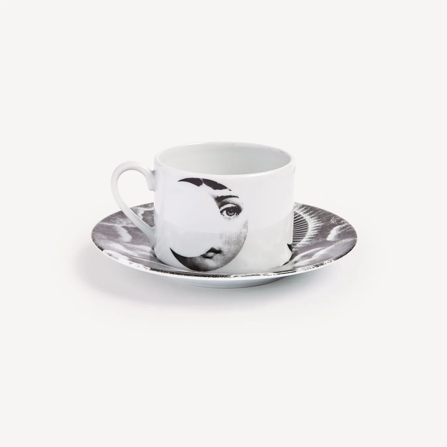 Tea And Coffee Sets<Fornasetti Tea Cup Tema E Variazioni Sole E Luna White/Black