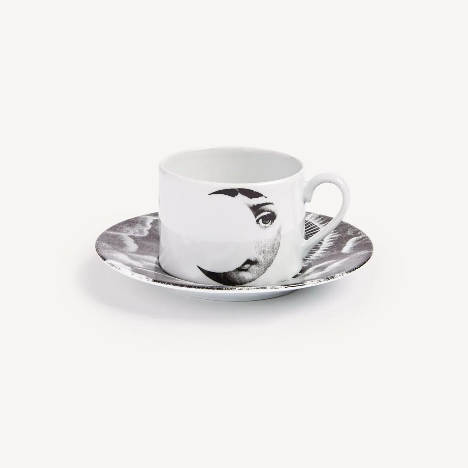 Tea And Coffee Sets<Fornasetti Tea Cup Tema E Variazioni Sole E Luna White/Black