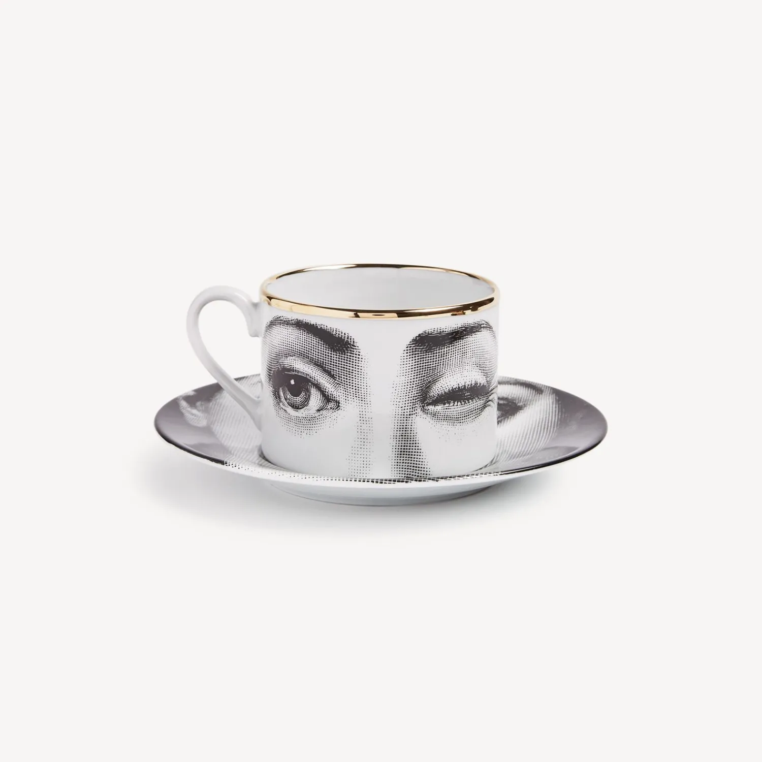 Tea And Coffee Sets<Fornasetti Tea Cup Tema E Variazioni L'Antipatico White/Black/Gold