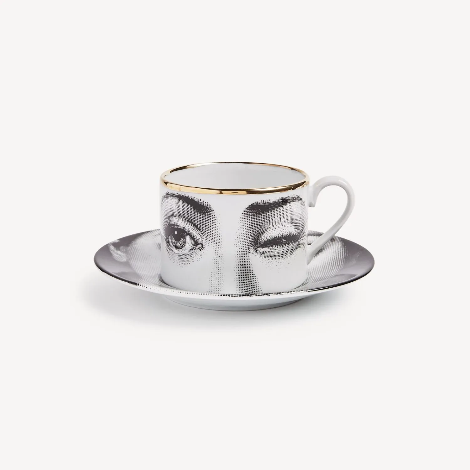 Tea And Coffee Sets<Fornasetti Tea Cup Tema E Variazioni L'Antipatico White/Black/Gold