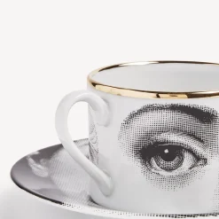 Tea And Coffee Sets<Fornasetti Tea Cup Tema E Variazioni L'Antipatico White/Black/Gold