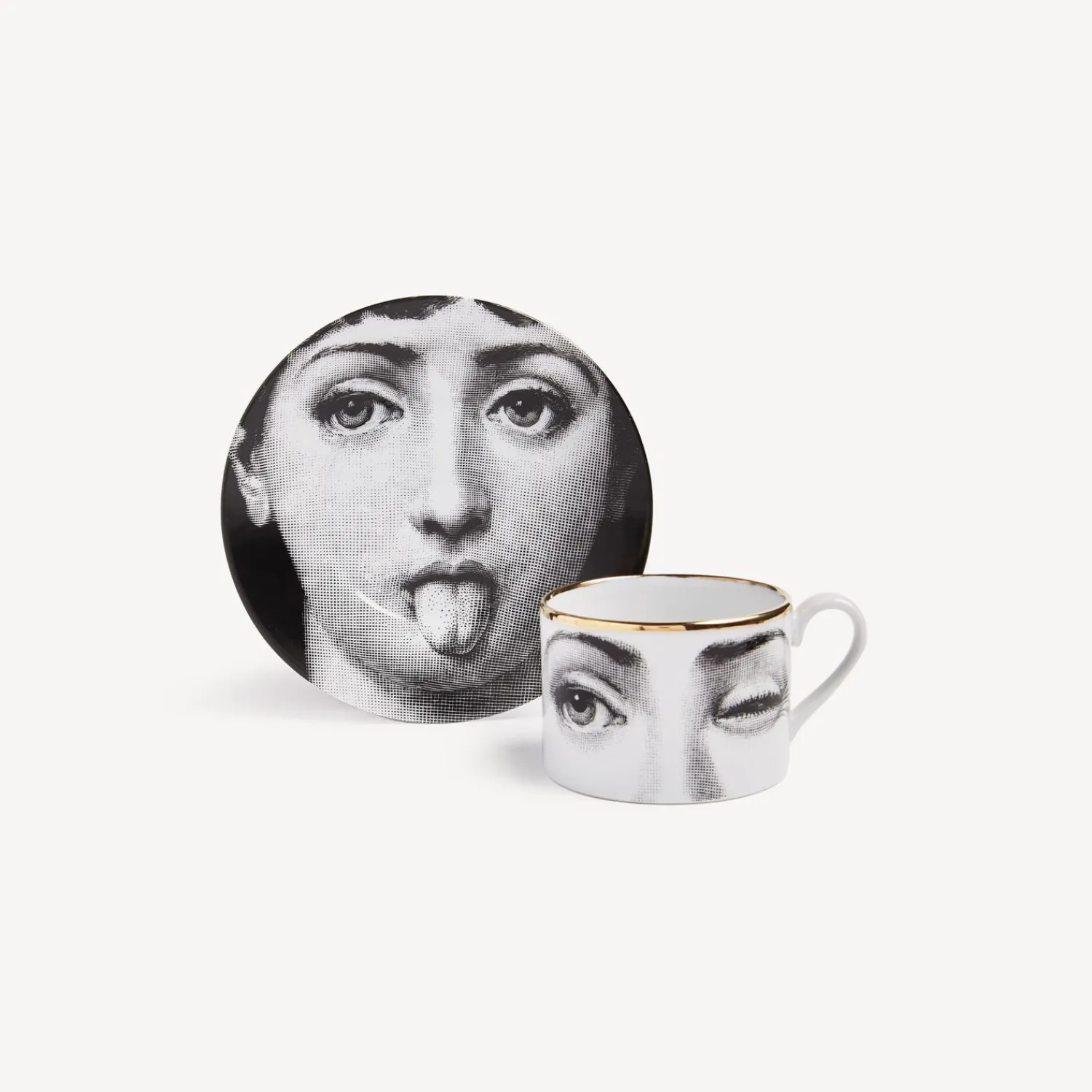 Tea And Coffee Sets<Fornasetti Tea Cup Tema E Variazioni L'Antipatico White/Black/Gold