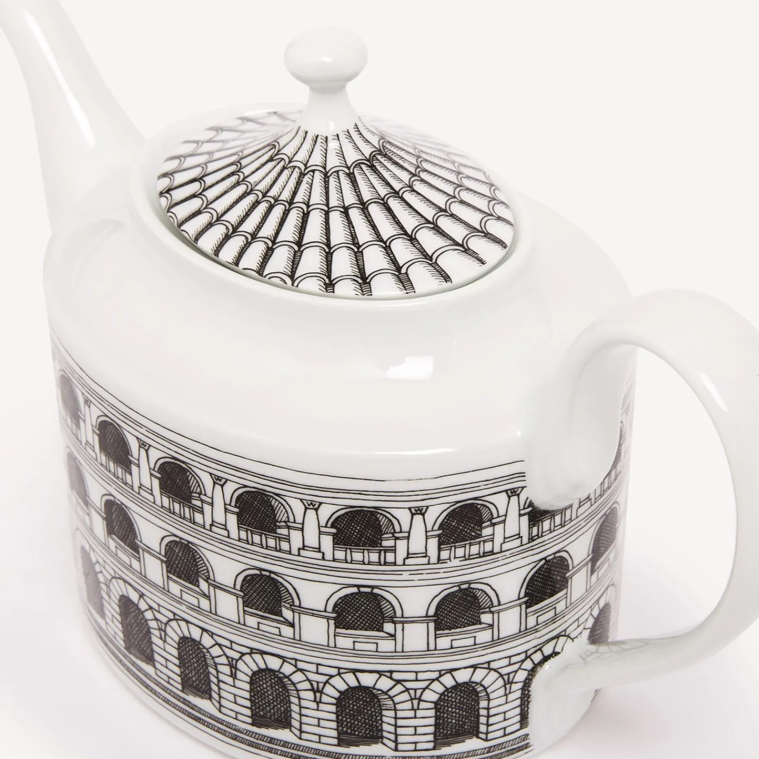 Tea And Coffee Sets<Fornasetti Teapot Architettura White/Black