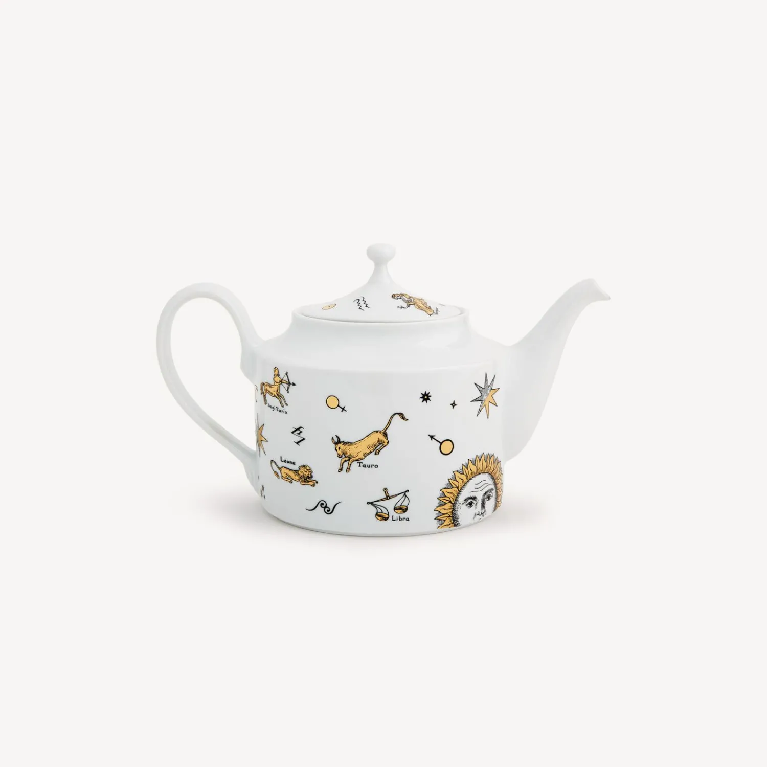 Tea And Coffee Sets<Fornasetti Teapot Astronomici White/Black/Gold