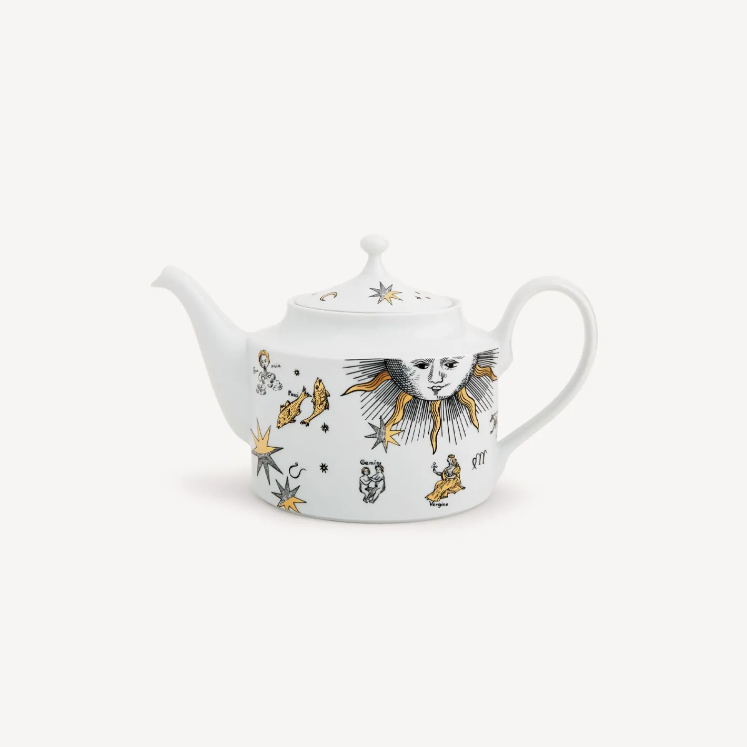 Tea And Coffee Sets<Fornasetti Teapot Astronomici White/Black/Gold