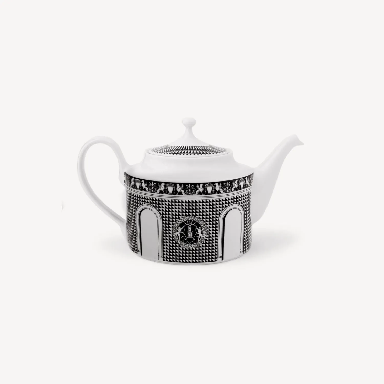 Tea And Coffee Sets<Fornasetti Teapot Facciata Quattrocentesca White/Black