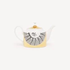 Tea And Coffee Sets<Fornasetti Teapot Soli White/Black/Gold