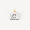 Tea And Coffee Sets<Fornasetti Teapot Solitario White/Black/Gold