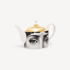 Tea And Coffee Sets<Fornasetti Teapot Tema E Variazioni White/Black/Gold