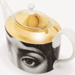 Tea And Coffee Sets<Fornasetti Teapot Tema E Variazioni White/Black/Gold