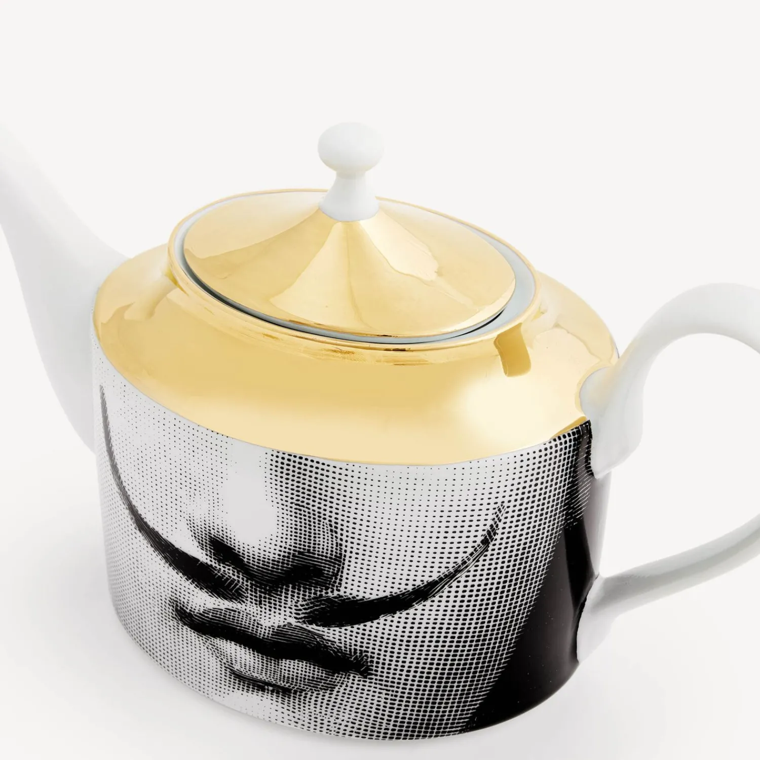 Tea And Coffee Sets<Fornasetti Teapot Tema E Variazioni N.21 White/Black/Gold