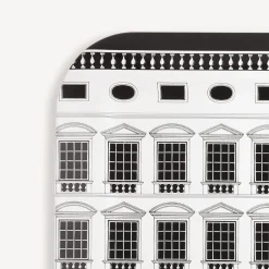 Decorative Trays And Pliants<Fornasetti Tray Architettura White/Black