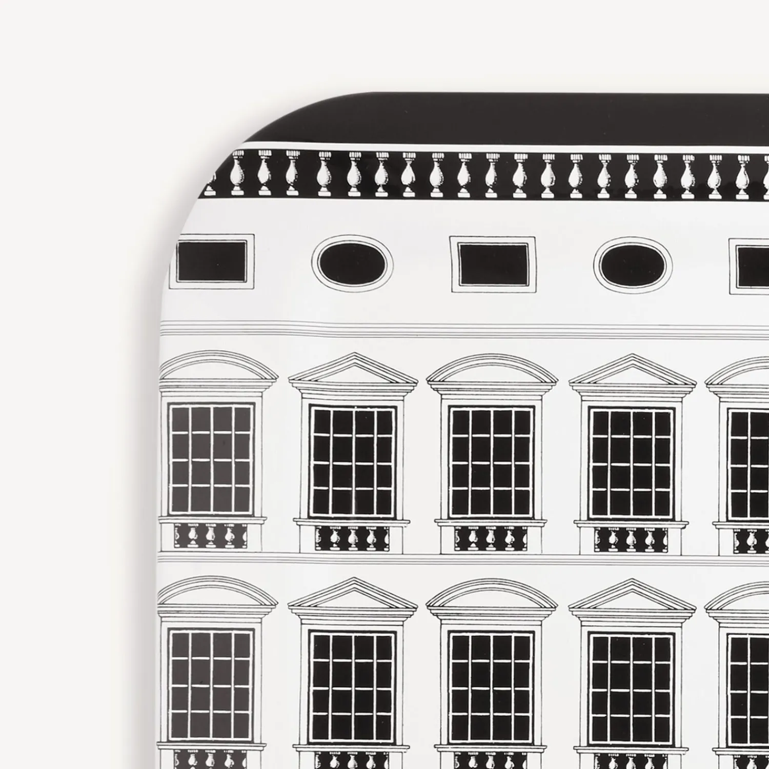 Decorative Trays And Pliants<Fornasetti Tray Architettura White/Black