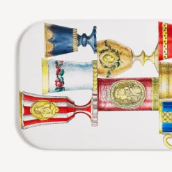 Decorative Trays And Pliants<Fornasetti Tray Bicchieri Boemia Multicolour