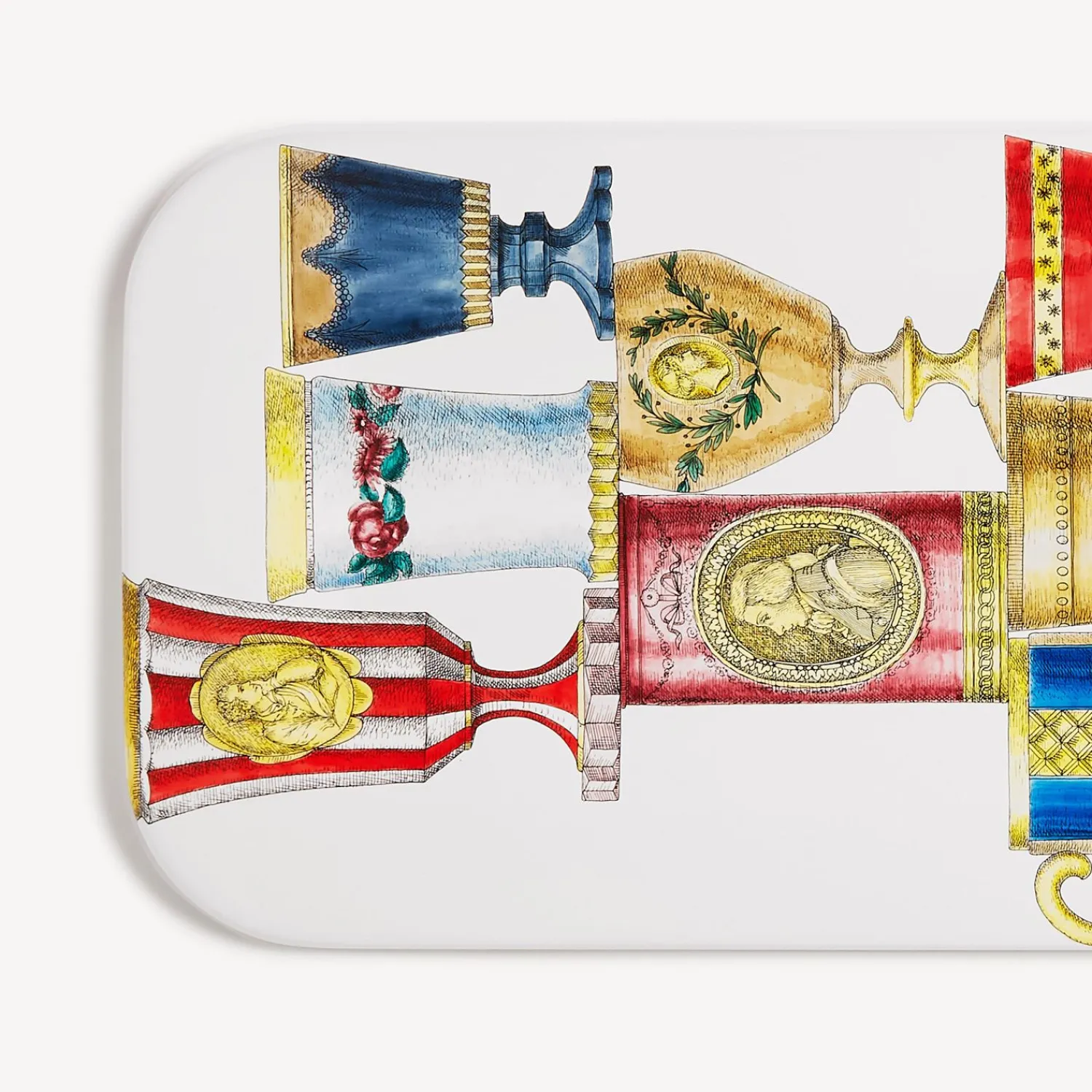 Decorative Trays And Pliants<Fornasetti Tray Bicchieri Boemia Multicolour