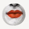 Decorative Trays And Pliants<Fornasetti Tray Bocca White/Black/Red