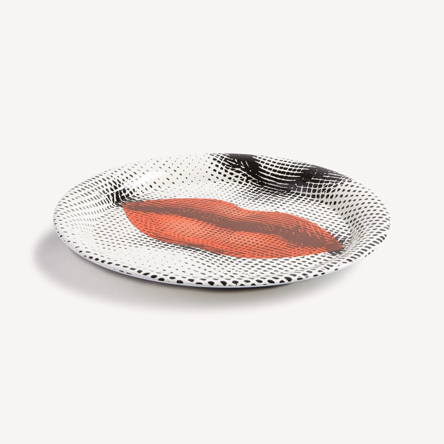 Decorative Trays And Pliants<Fornasetti Tray Bocca White/Black/Red