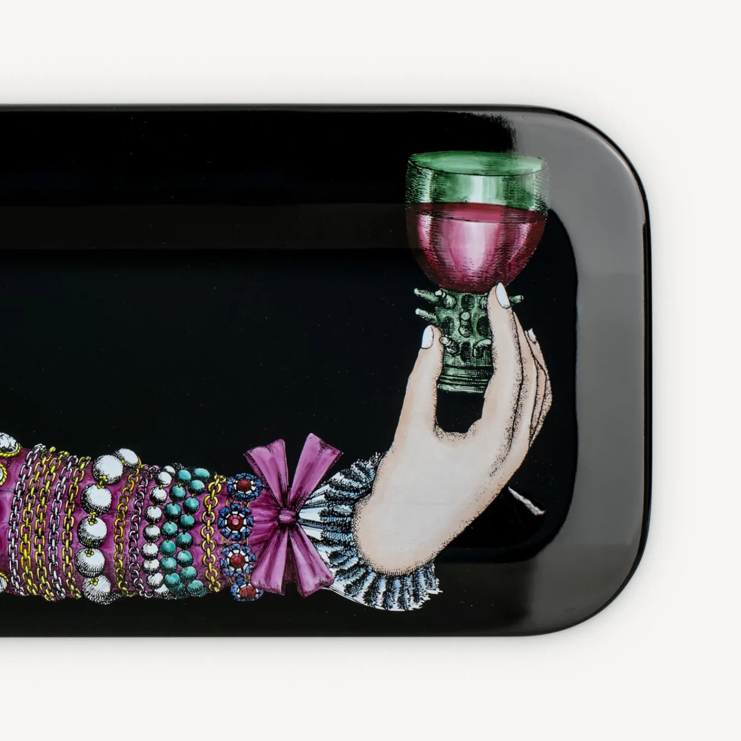 Decorative Trays And Pliants<Fornasetti Tray Braccio Ingioiellato Multicolour