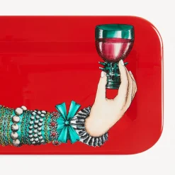 Decorative Trays And Pliants<Fornasetti Tray Braccio Ingioiellato Multicolour