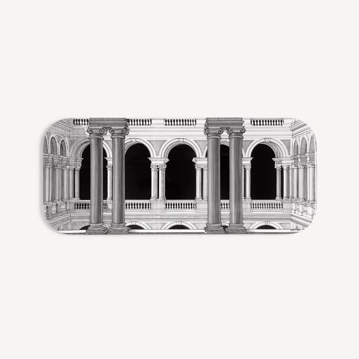 Decorative Trays And Pliants<Fornasetti Tray Brera White/Black