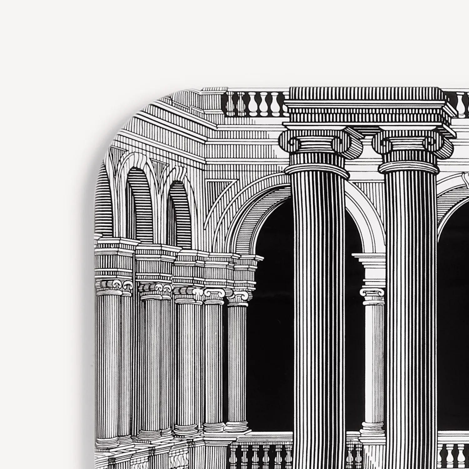 Decorative Trays And Pliants<Fornasetti Tray Brera White/Black