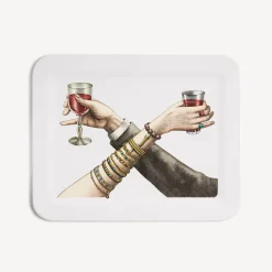 Decorative Trays And Pliants<Fornasetti Tray Brindisi Multicolour