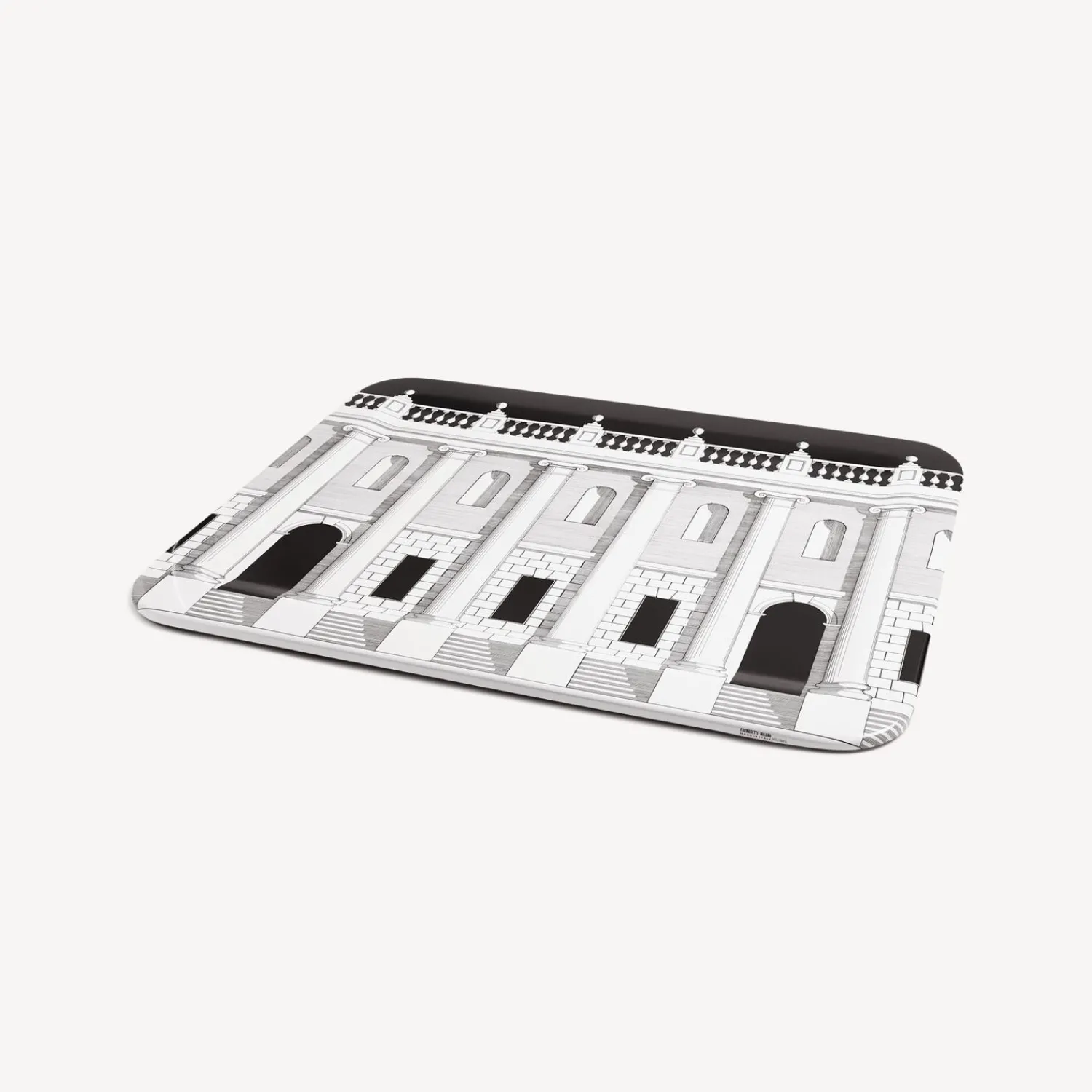 Decorative Trays And Pliants<Fornasetti Tray Casa Con Colonne White/Black