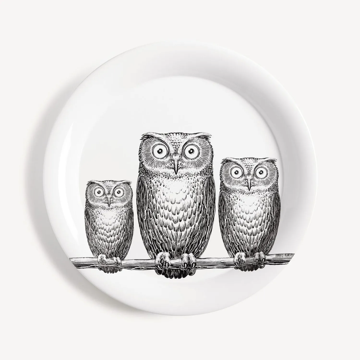 Decorative Trays And Pliants<Fornasetti Tray Civette White/Black