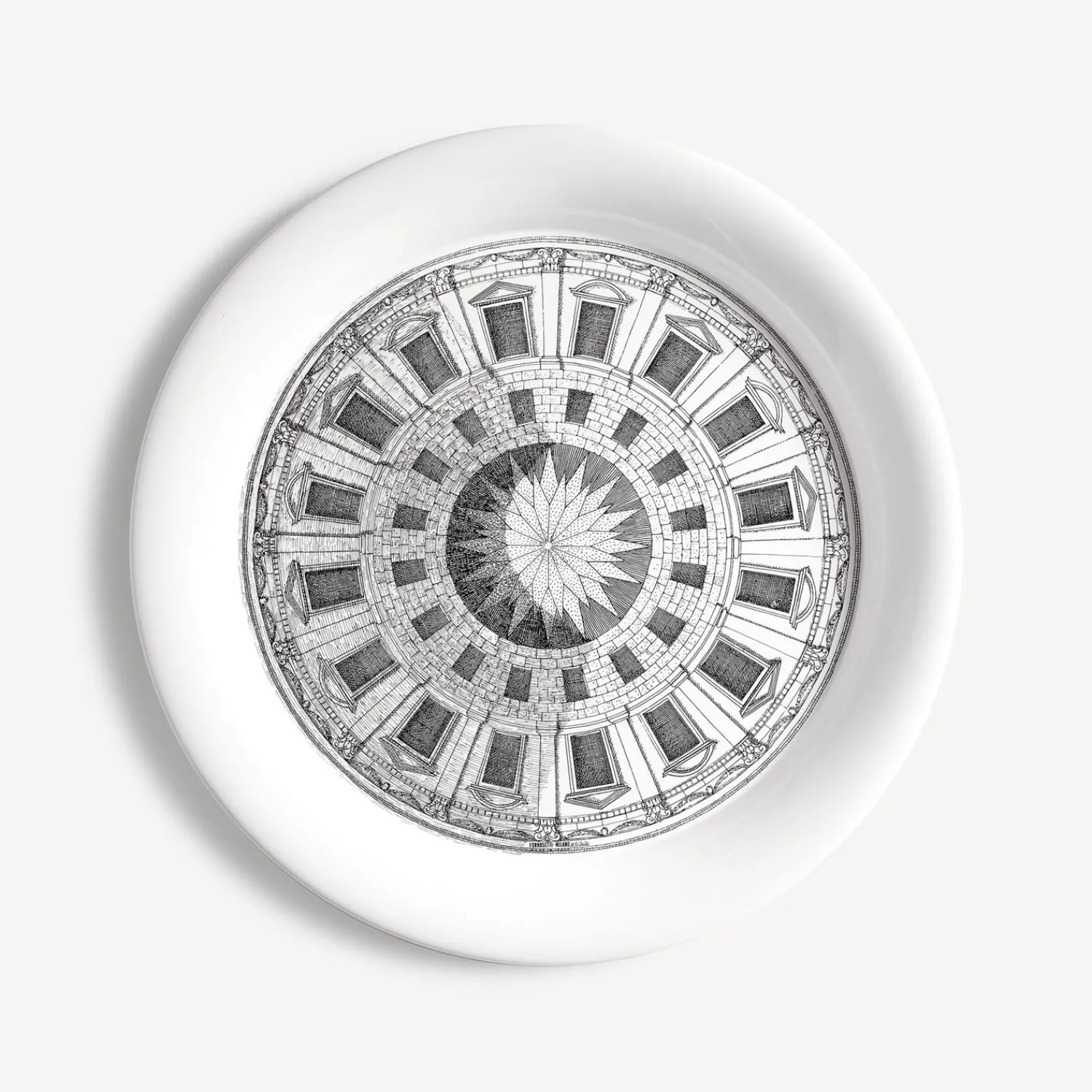 Decorative Trays And Pliants<Fornasetti Tray Cortile White/Black