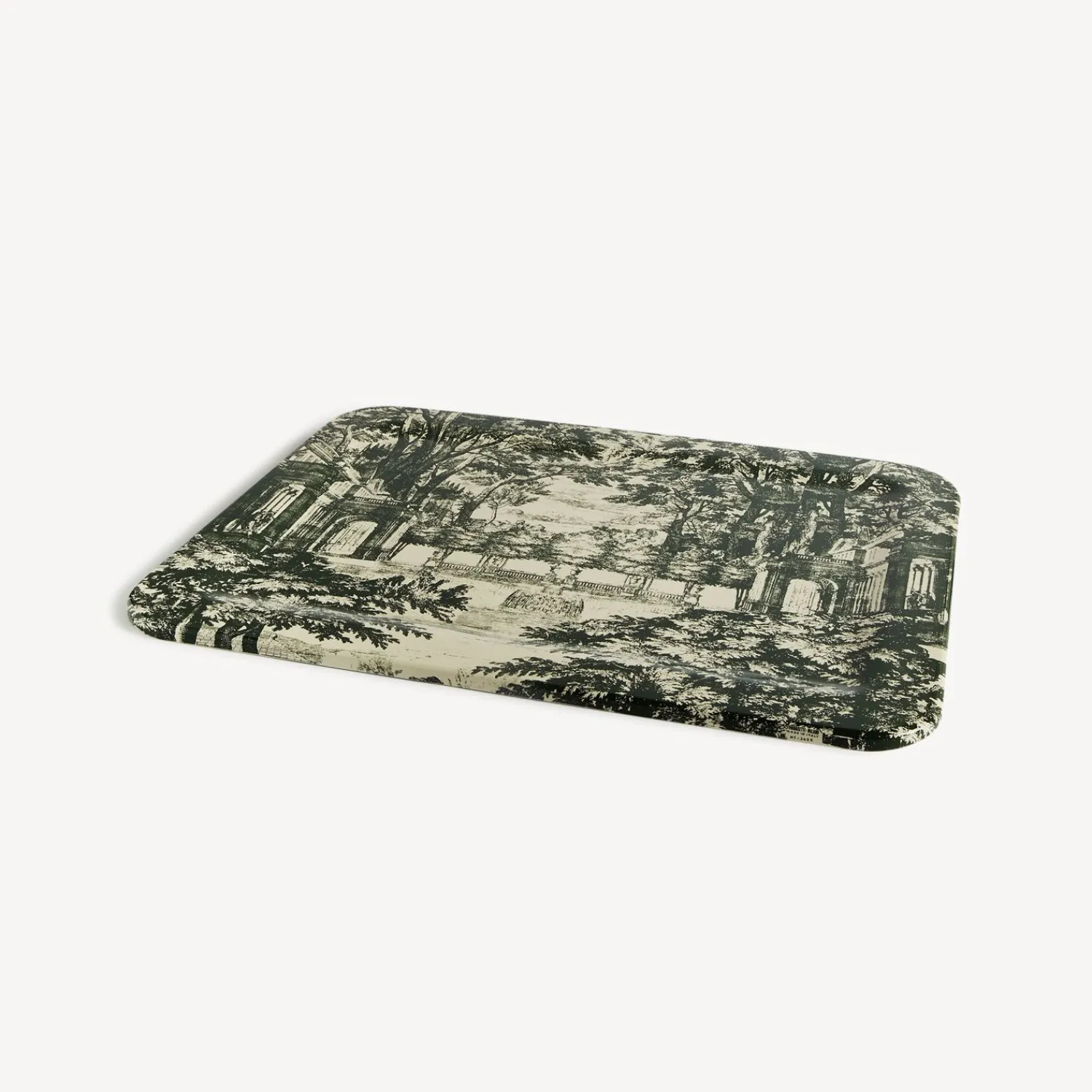 Decorative Trays And Pliants<Fornasetti Tray Giardino Settecentesco Green/Ivory