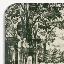 Decorative Trays And Pliants<Fornasetti Tray Giardino Settecentesco Green/Ivory