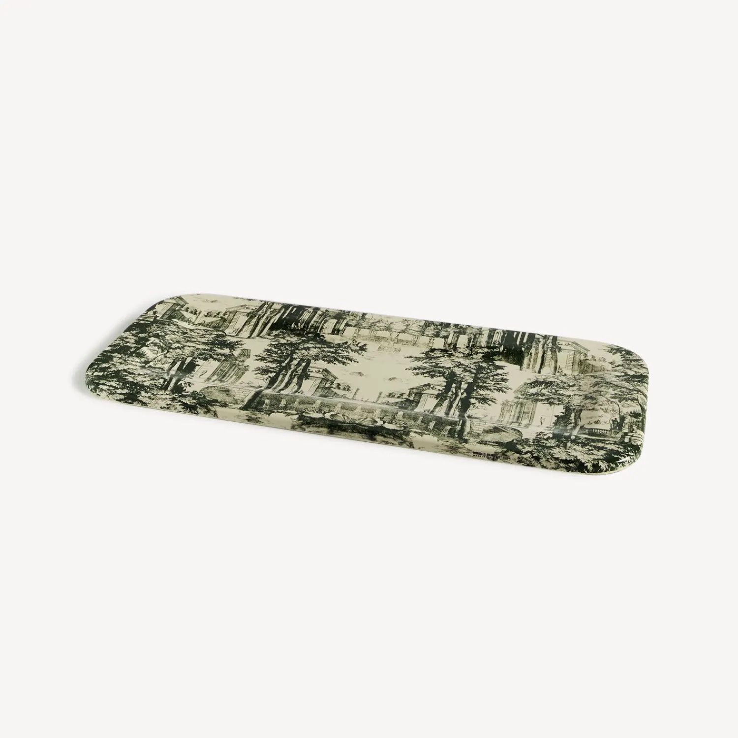 Decorative Trays And Pliants<Fornasetti Tray Giardino Settecentesco Green/Ivory