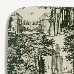 Decorative Trays And Pliants<Fornasetti Tray Giardino Settecentesco Green/Ivory
