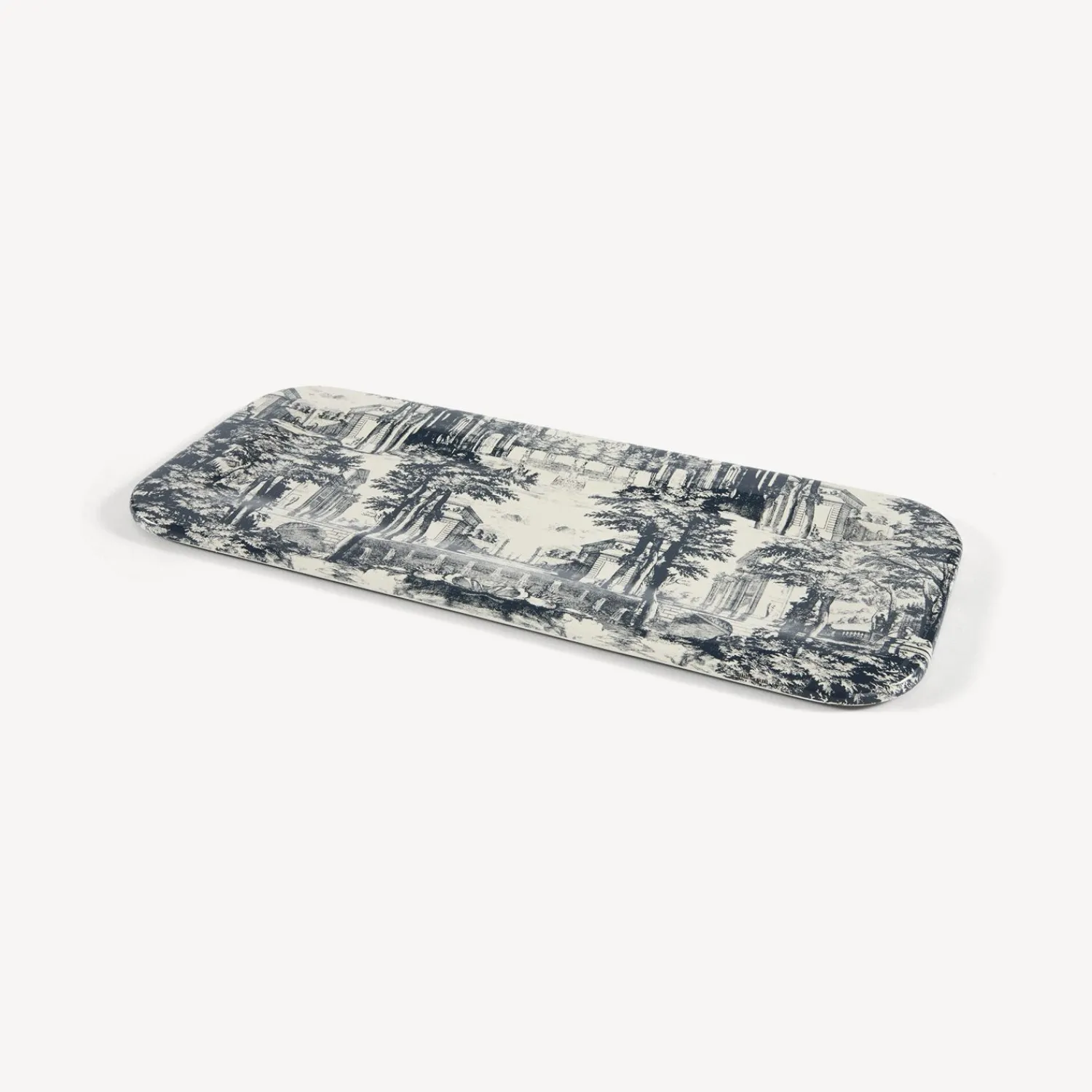 Decorative Trays And Pliants<Fornasetti Tray Giardino Settecentesco Blue/Ivory