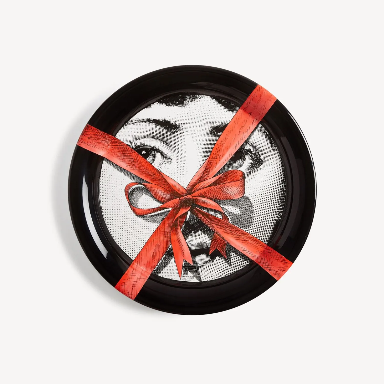 Decorative Trays And Pliants<Fornasetti Tray Gift Tema E Variazioni N.171 White/Black/Red