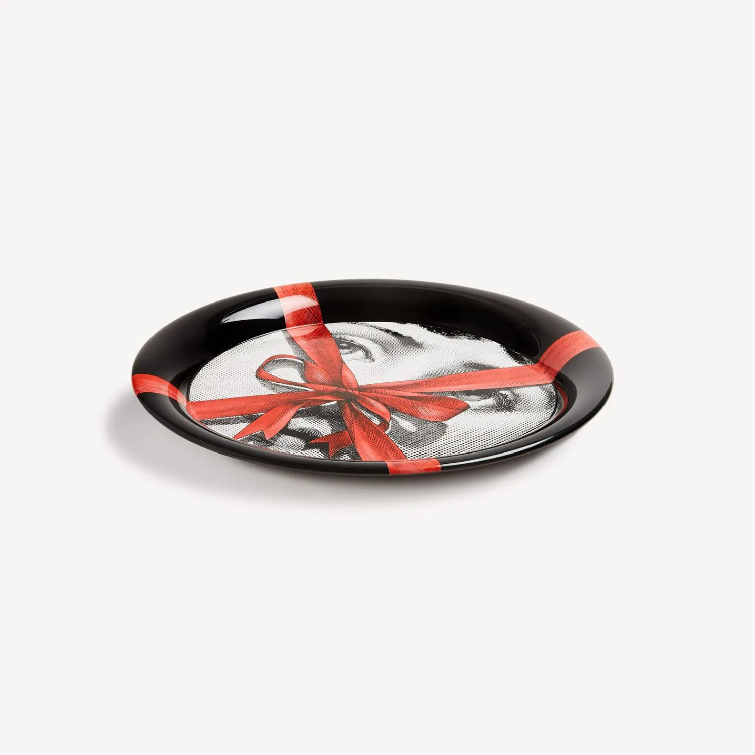 Decorative Trays And Pliants<Fornasetti Tray Gift Tema E Variazioni N.171 White/Black/Red