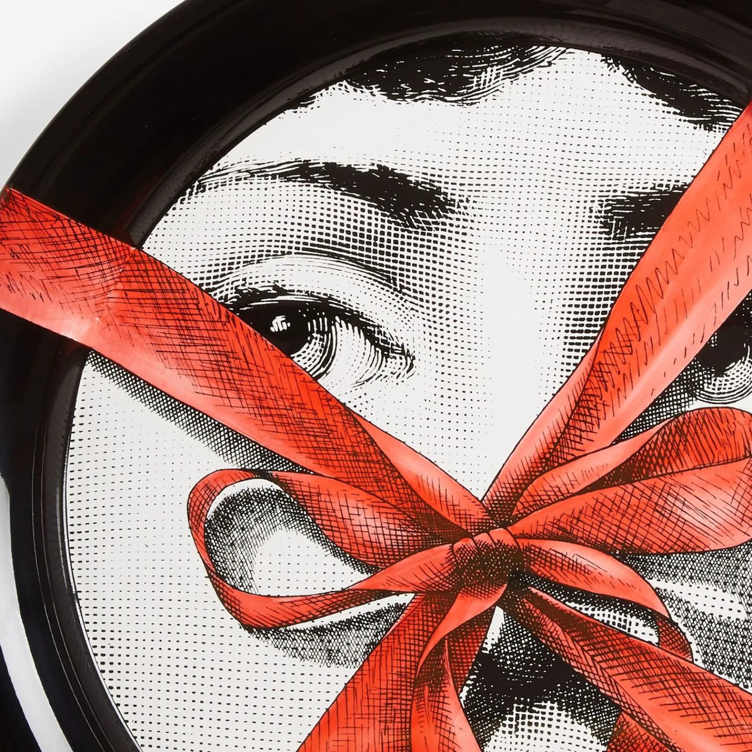 Decorative Trays And Pliants<Fornasetti Tray Gift Tema E Variazioni N.171 White/Black/Red