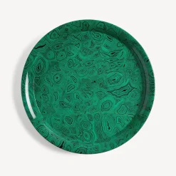 Decorative Trays And Pliants<Fornasetti Tray Green Malachite Green/Black