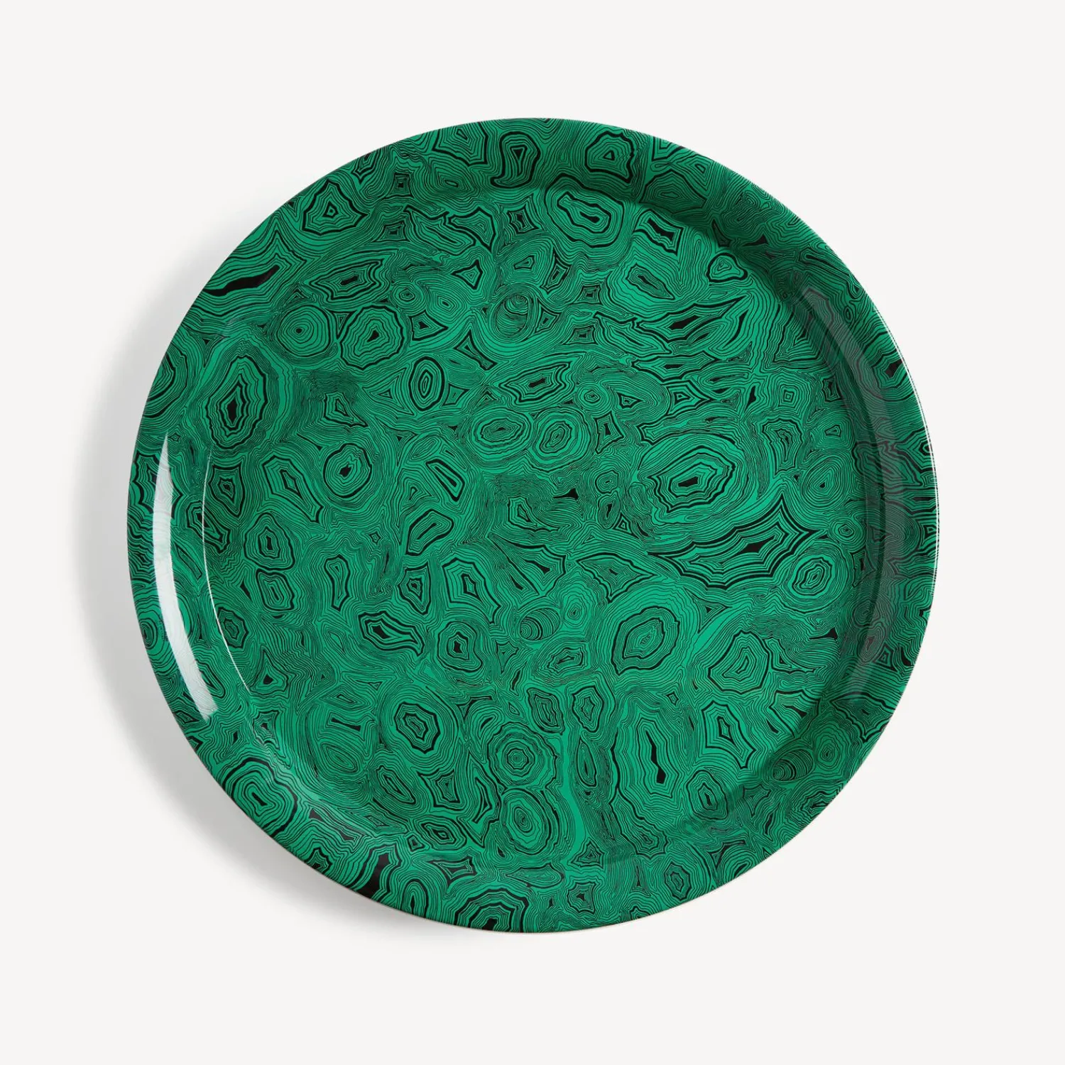 Decorative Trays And Pliants<Fornasetti Tray Green Malachite Green/Black