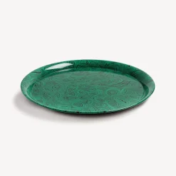 Decorative Trays And Pliants<Fornasetti Tray Green Malachite Green/Black