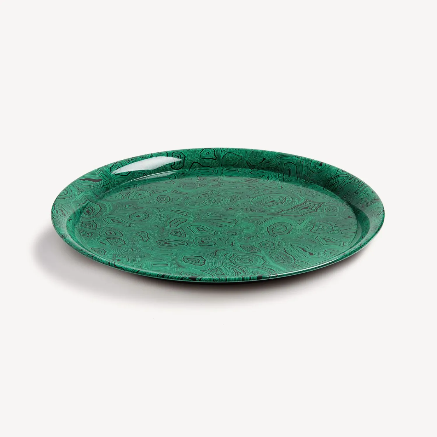 Decorative Trays And Pliants<Fornasetti Tray Green Malachite Green/Black