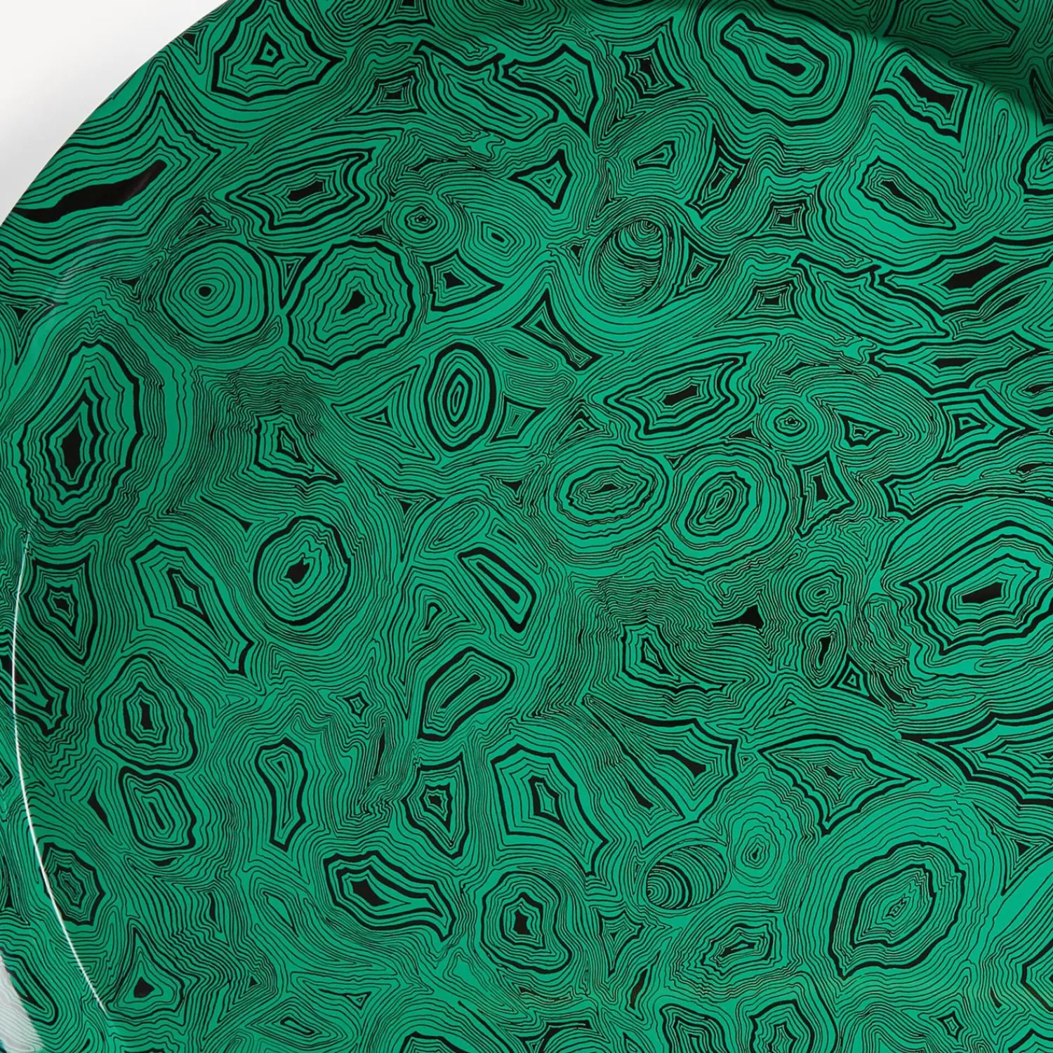 Decorative Trays And Pliants<Fornasetti Tray Green Malachite Green/Black