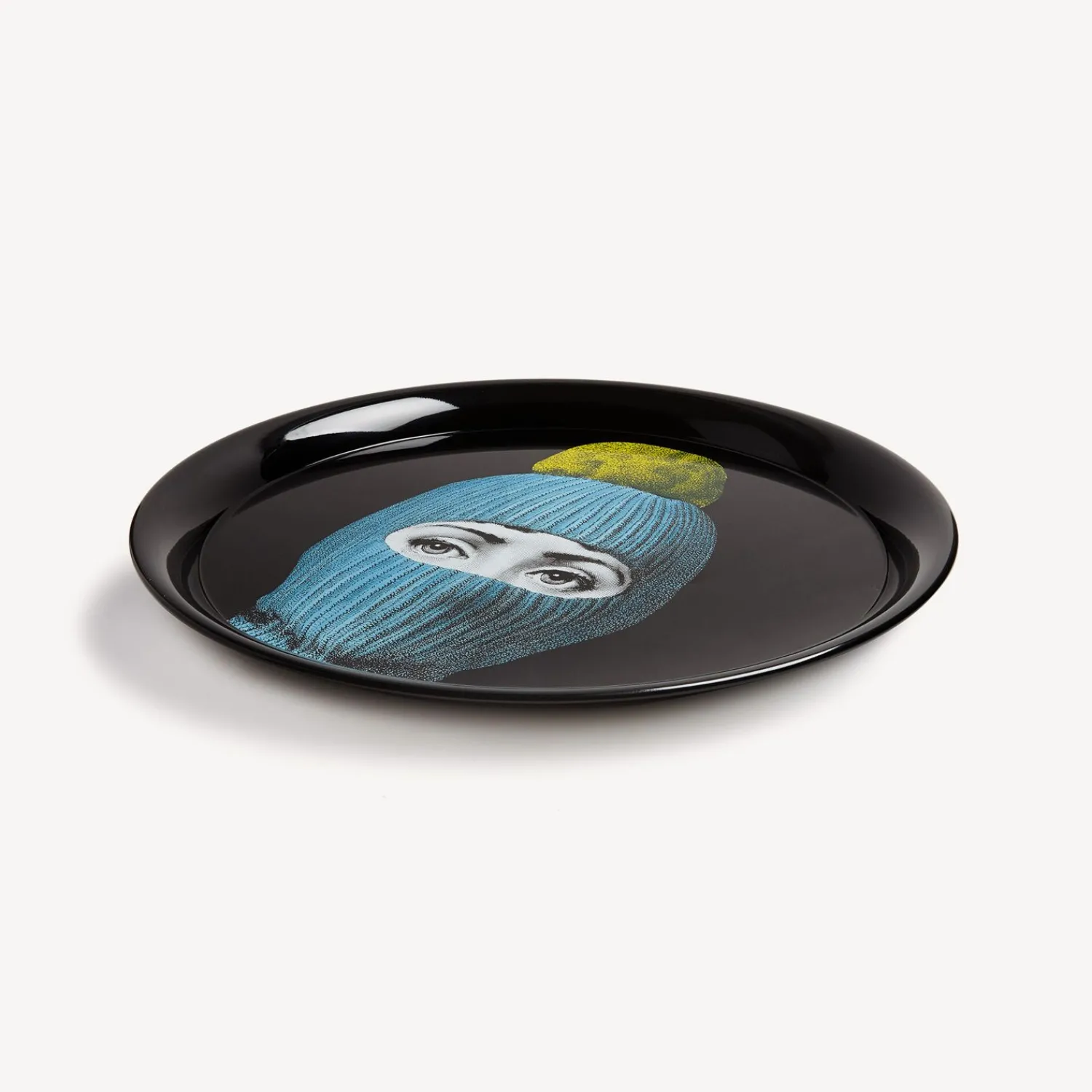 Decorative Trays And Pliants<Fornasetti Tray Lux Gstaad Light Blue/Yellow/Black