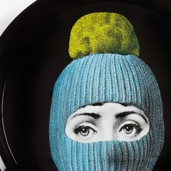 Decorative Trays And Pliants<Fornasetti Tray Lux Gstaad Light Blue/Yellow/Black