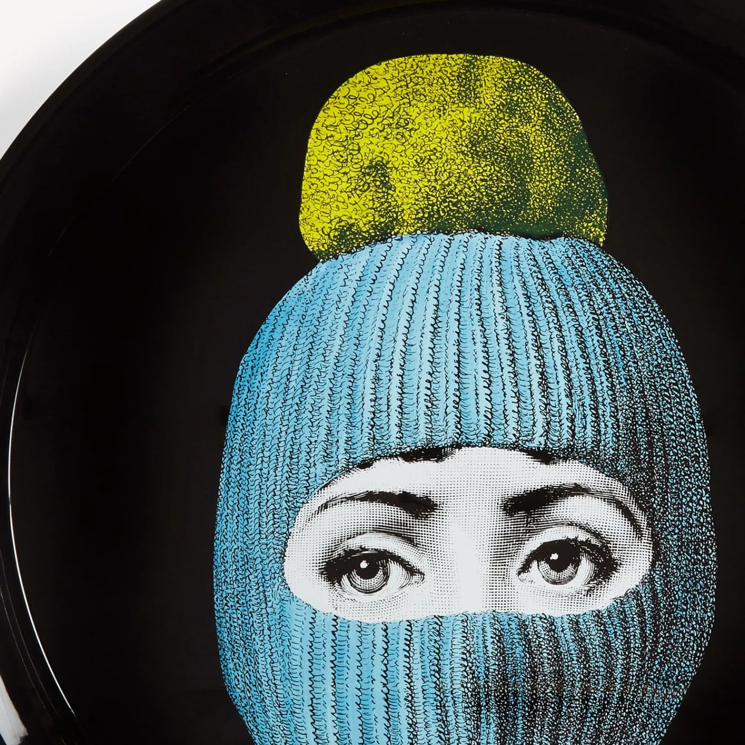 Decorative Trays And Pliants<Fornasetti Tray Lux Gstaad Light Blue/Yellow/Black