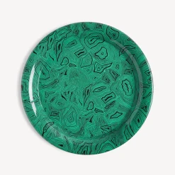 Decorative Trays And Pliants<Fornasetti Tray Malachite Green/Black