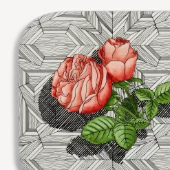 Decorative Trays And Pliants<Fornasetti Tray Musciarabia Con Rose Multicolour