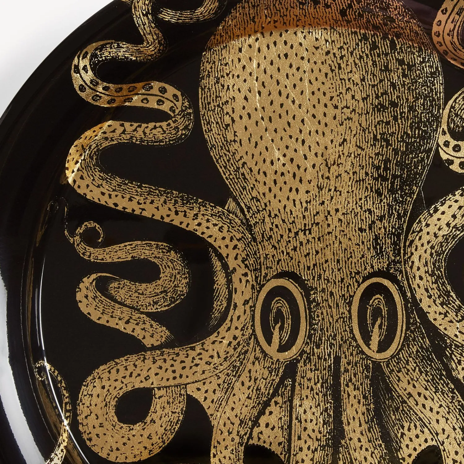 Decorative Trays And Pliants<Fornasetti Tray Polipo Gold/Black