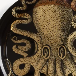 Decorative Trays And Pliants<Fornasetti Tray Polipo Gold/Black